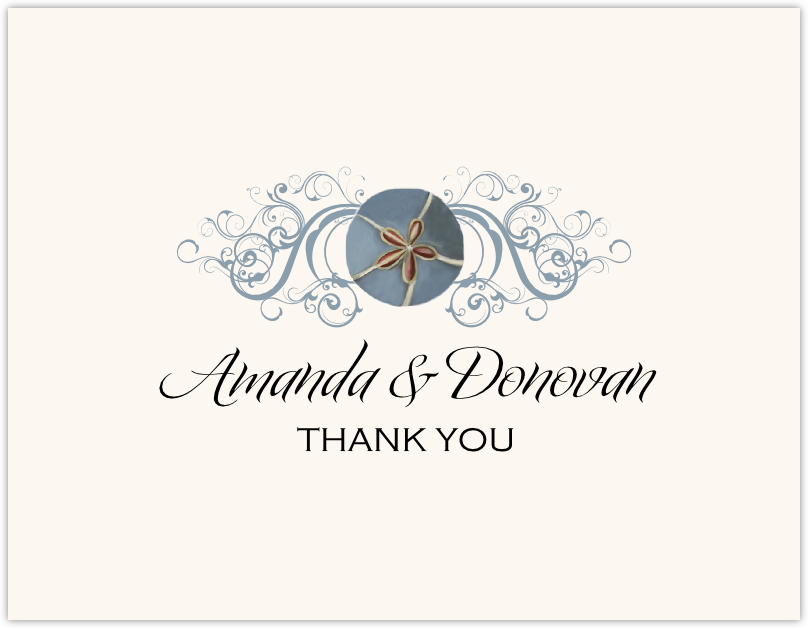 Blue Sand Dollar  Thank You Notes
