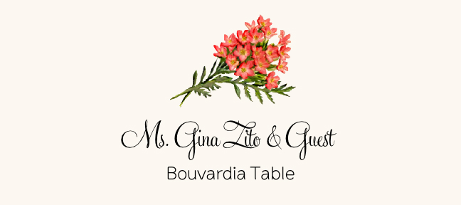 Assorted Flowers  Place Cards