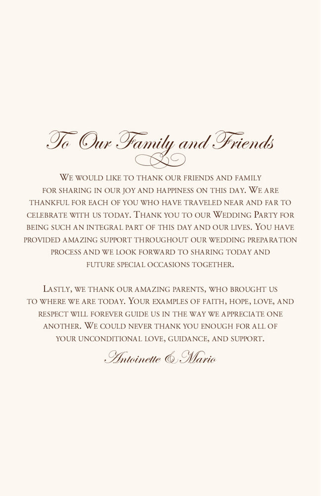 Brown Birds  Wedding Programs
