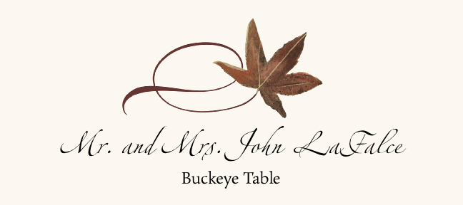 Assorted Twisty Leaves  Place Cards