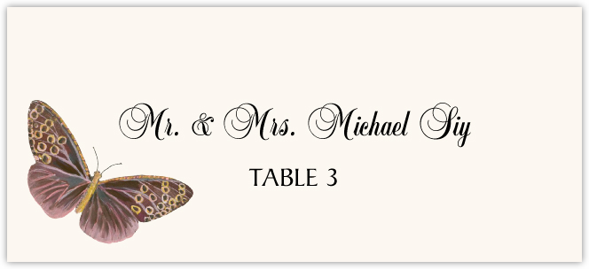 Butterfly Assortment  Place Cards