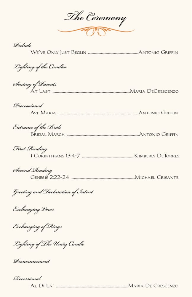 Butterfly Wishes  Wedding Programs
