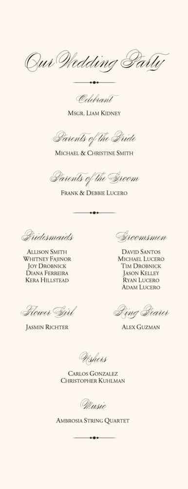 Calla Lily Swirl  Wedding Programs