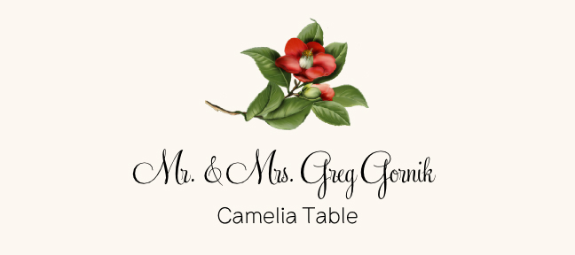 Assorted Flowers  Place Cards
