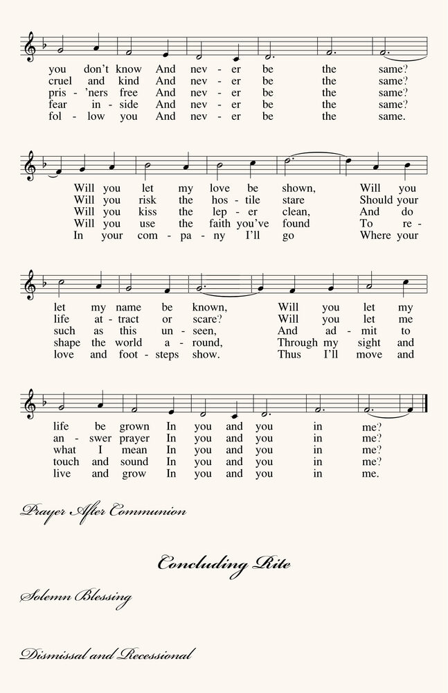 Typo Upright Monogram Full Catholic Mass (12 Pages)  Wedding Programs