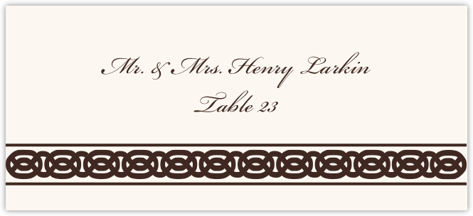 Celtic Band Border  Place Cards