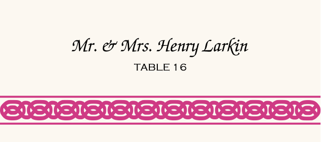 Celtic Band Border  Place Cards