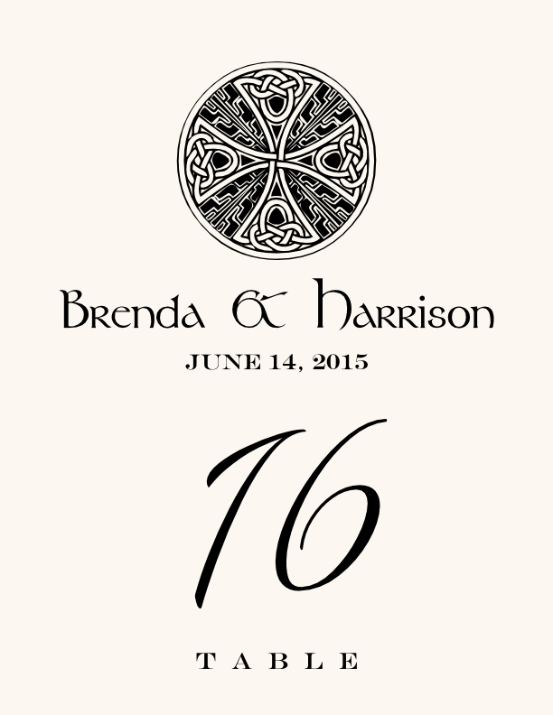 Celtic Knot Assortment  Table Numbers