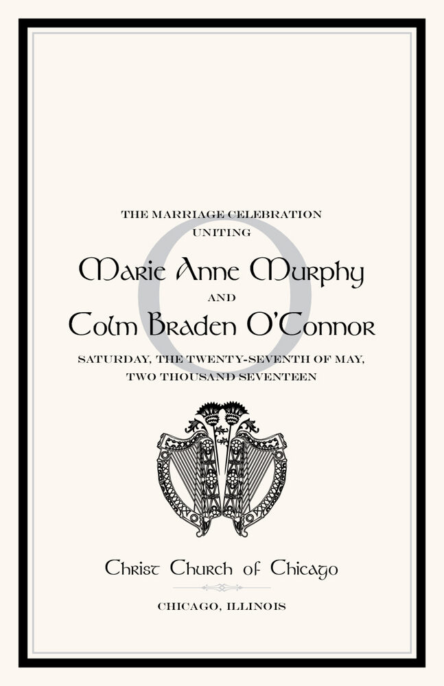 Harp and Thistle  Wedding Programs