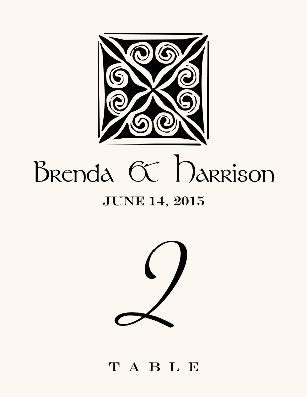 Celtic Knot Assortment  Table Numbers