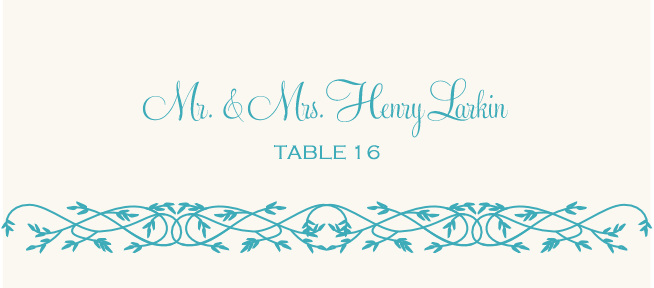 Celtic Leaf Border  Place Cards