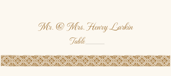 Celtic Tile Border  Place Cards