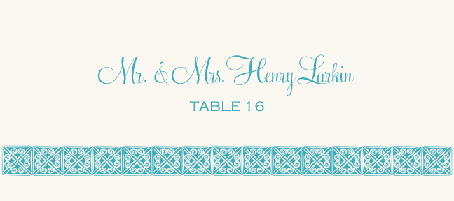 Celtic Tile Border  Place Cards