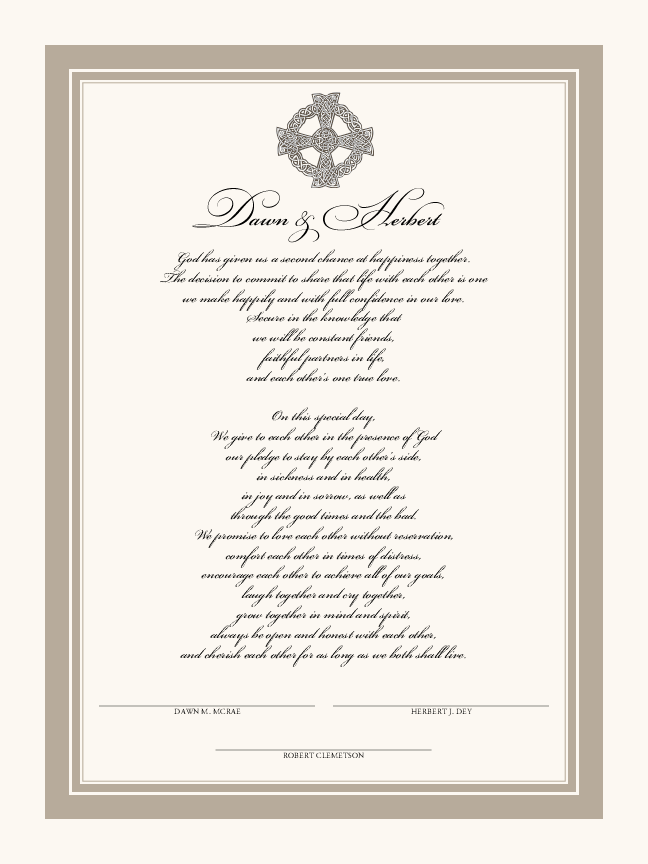 Celtic Cross 04  Wedding Certificates