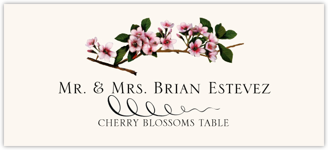 Cherry Blossoms  Place Cards