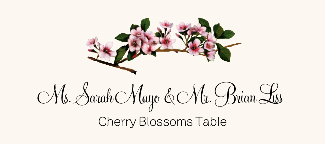 Assorted Flowers  Place Cards