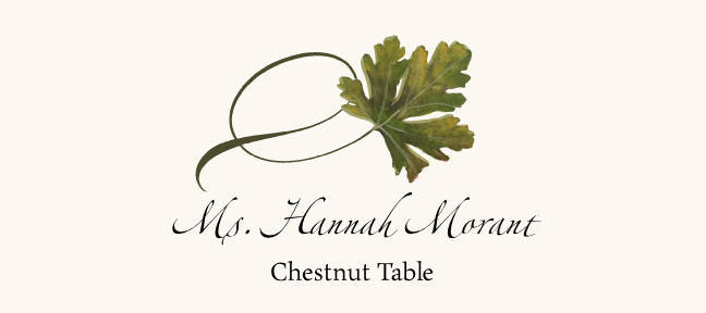 Assorted Twisty Leaves  Place Cards