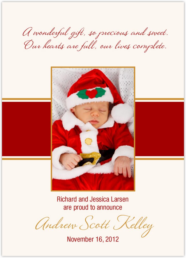 Christmas Gift  Birth Announcements