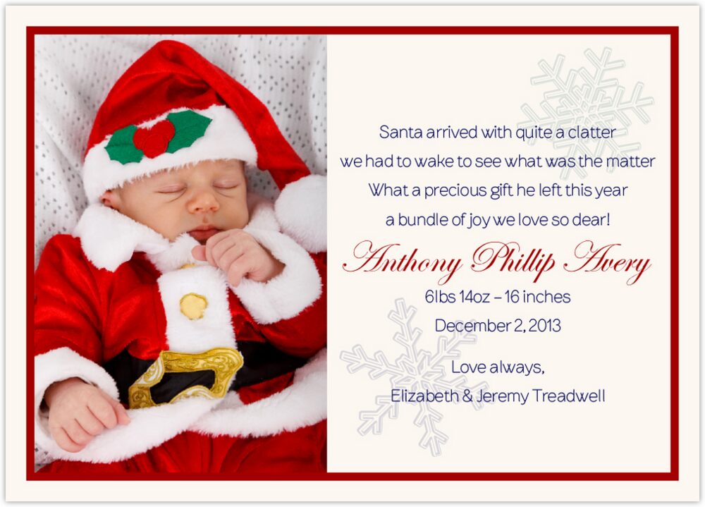 First Christmas  Birth Announcements