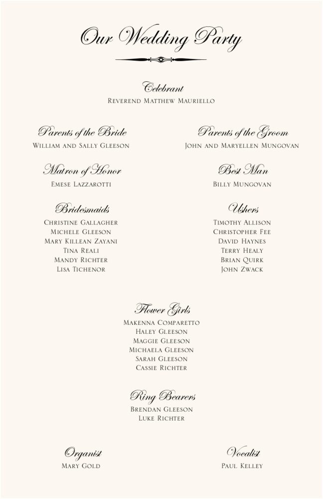 Gold Claddagh  Wedding Programs