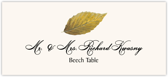 Beech Colorful Leaf  Place Cards