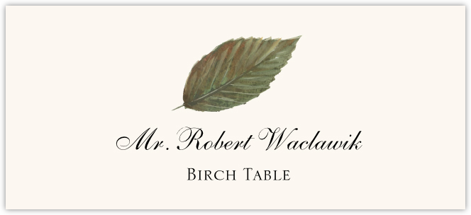Birch Colorful Leaf  Place Cards
