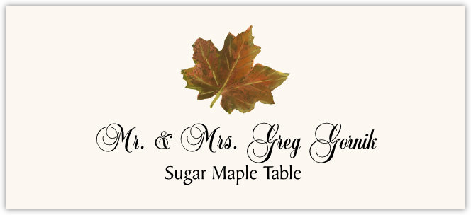 Sugar Maple Colorful Leaf  Place Cards