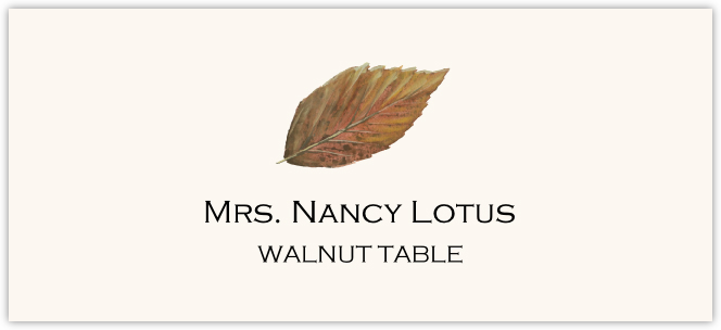 Walnut Colorful Leaf  Place Cards