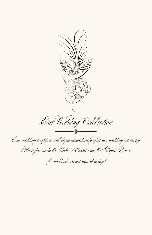Constitution Flourish Birds  Wedding Programs