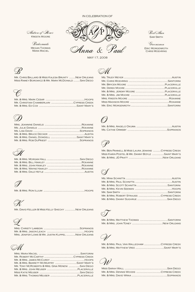 Curly Sue  Seating Charts