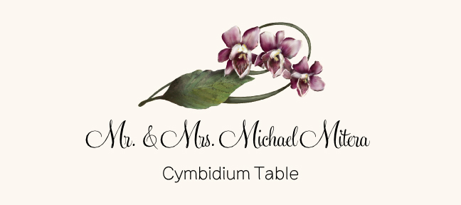 Assorted Flowers  Place Cards