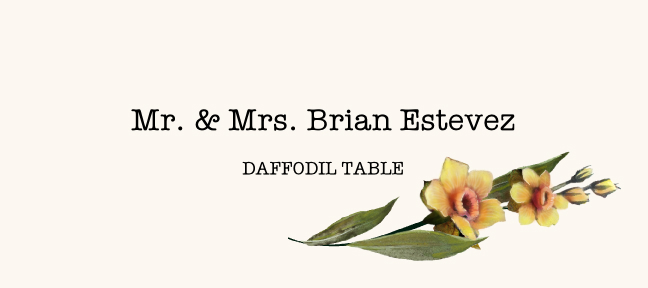 Daffodil  Place Cards