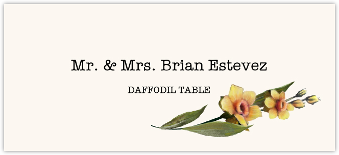 Daffodil  Place Cards