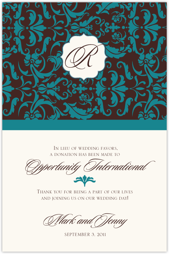 Daily Damask  Donation Cards