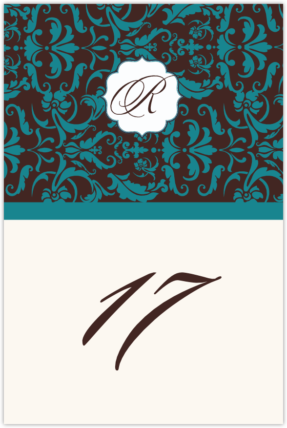 Daily Damask  Table Numbers