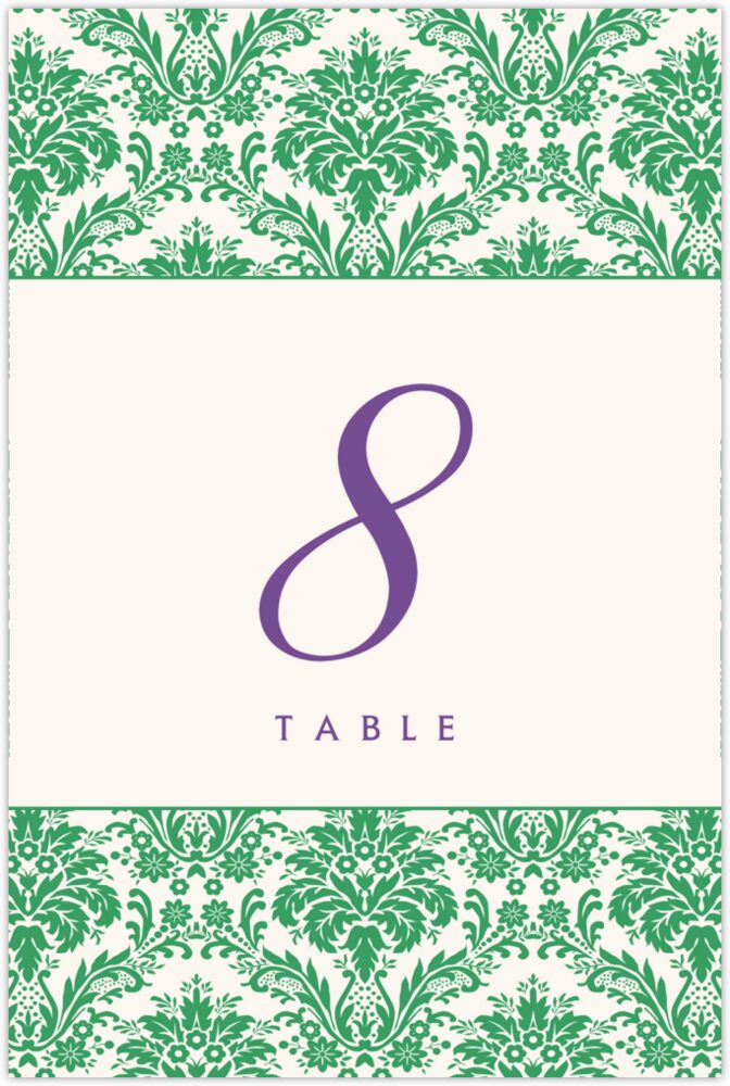 Damask Twist  Table Numbers