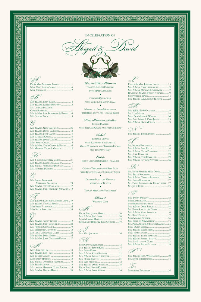 Dancing Mantis  Seating Charts
