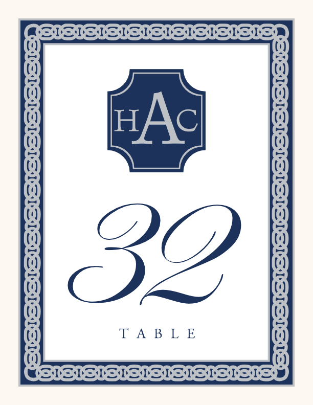 Dauphin Monogram 02  Table Numbers