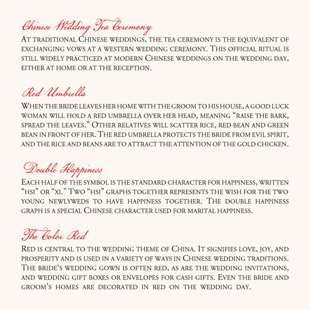 Red Chinese Double Happiness and Phoenix Wedding and Ceremony Programs ...