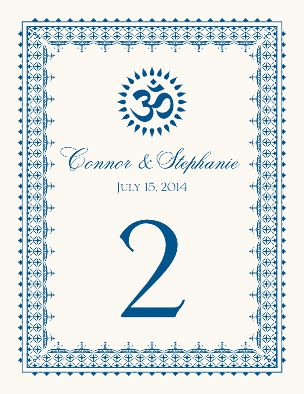 Dreaming Om  Table Numbers