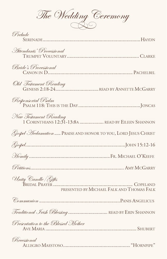 Edwardian Watermark  Wedding Programs