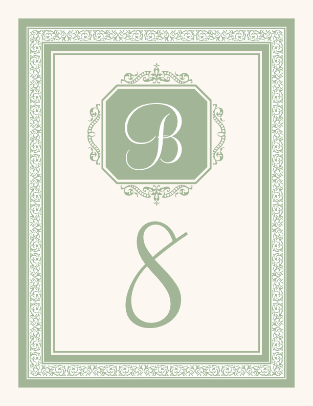 Exquisite Frame  Table Numbers