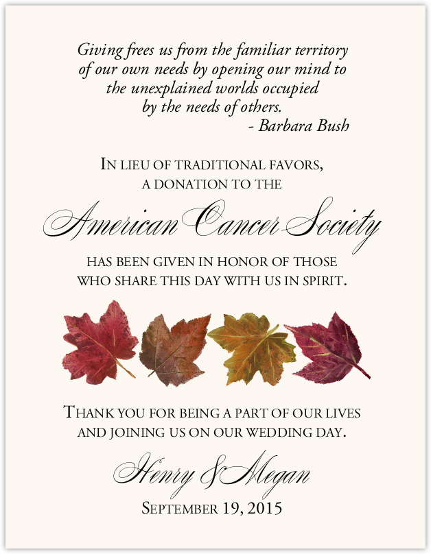 Leaf Pattern Assortment  Donation Cards