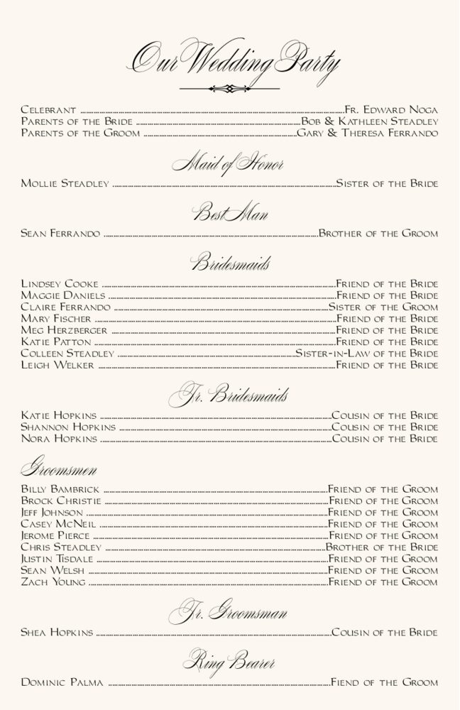 Red Maple Wispy Leaf Flourish  Wedding Programs