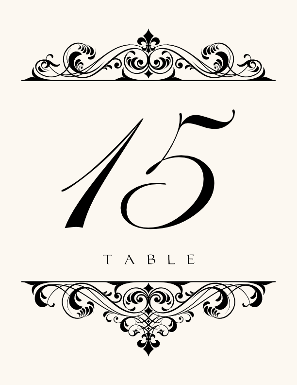Fancy Brandy  Table Numbers