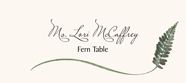 Assorted Wispy Leaves  Place Cards