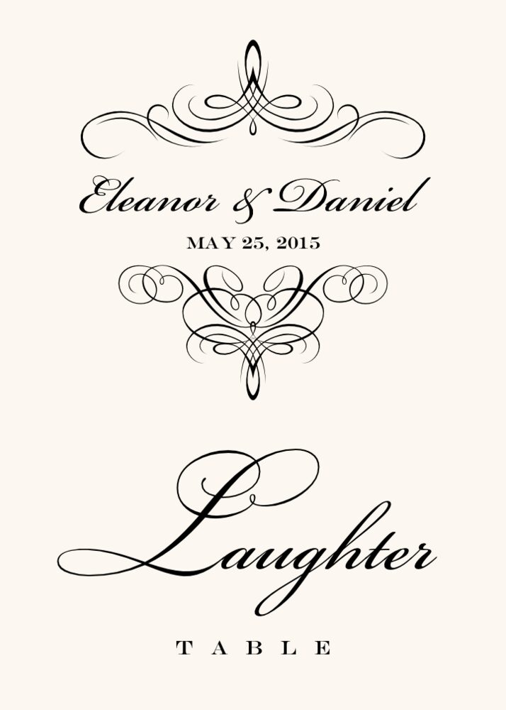 Flourish Monogram 02  Table Names