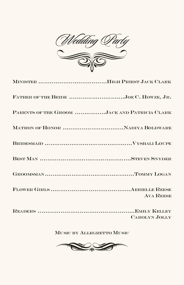 Flourish Monogram 04  Wedding Programs