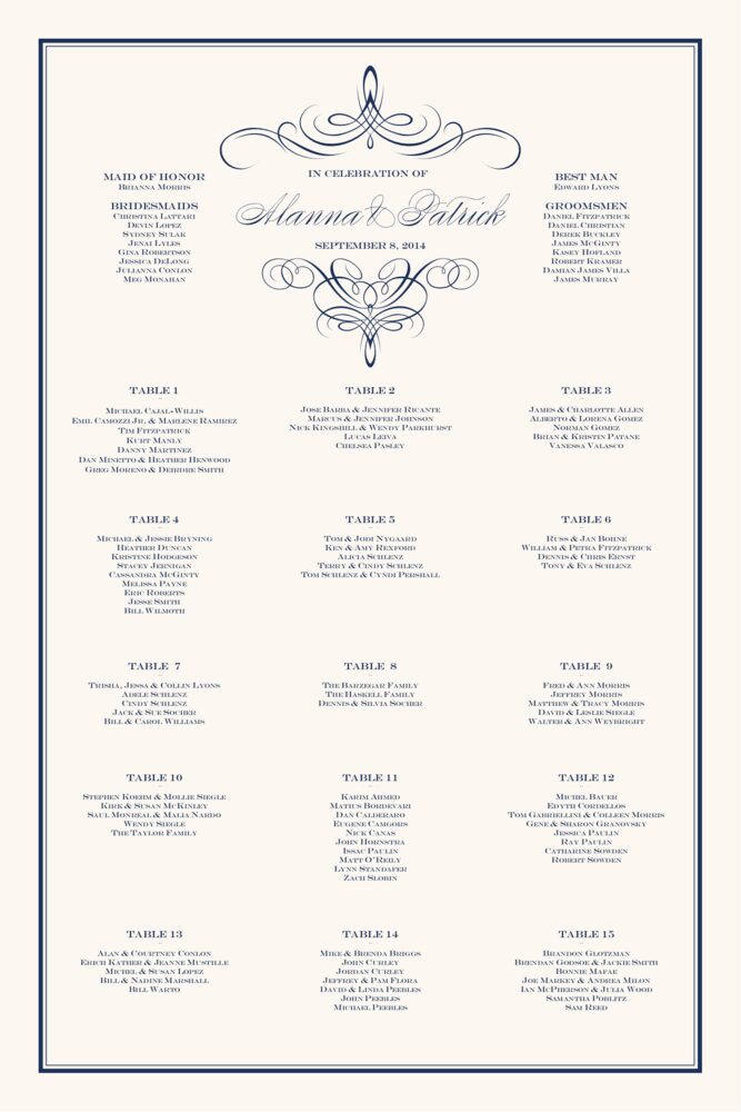 Flourish Monogram 02B  Seating Charts
