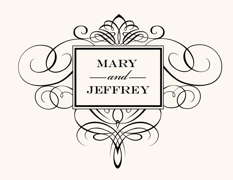 Flourish Monogram 15  Table Names